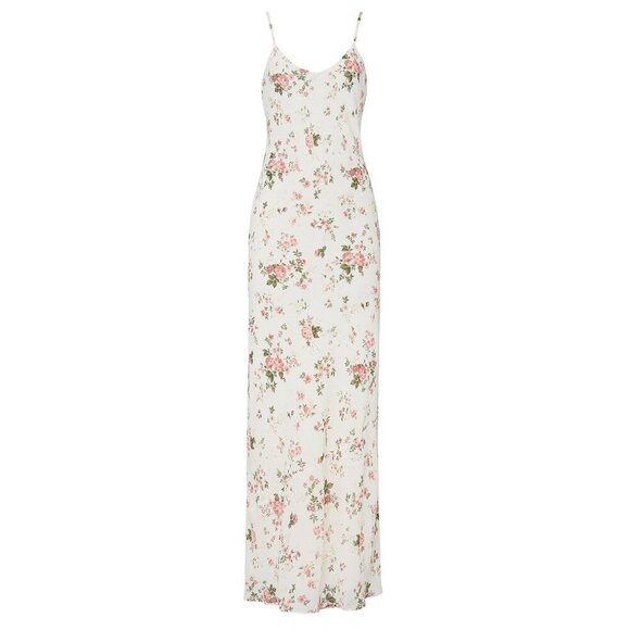 Reformation White Pink Floral Germain Maxi Dress $328 - Picture 12 of 13
